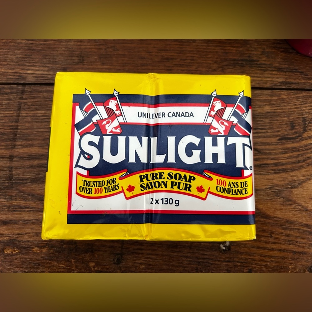 NEW Barre détergente à lessive SAVON PUR Sunlight NOS 2 x 130 g Made in Canada